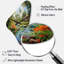 Bali Bliss Landscape II - Boomerang Shape Decorative Green Asian Art Wall Clock-104145014