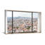Vue de paysage urbain à travers un cadre de fenêtre Z251225161612195201-294360934