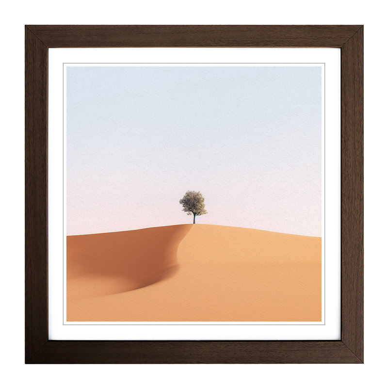 Desert Minimalism - Framed Print, Walnut