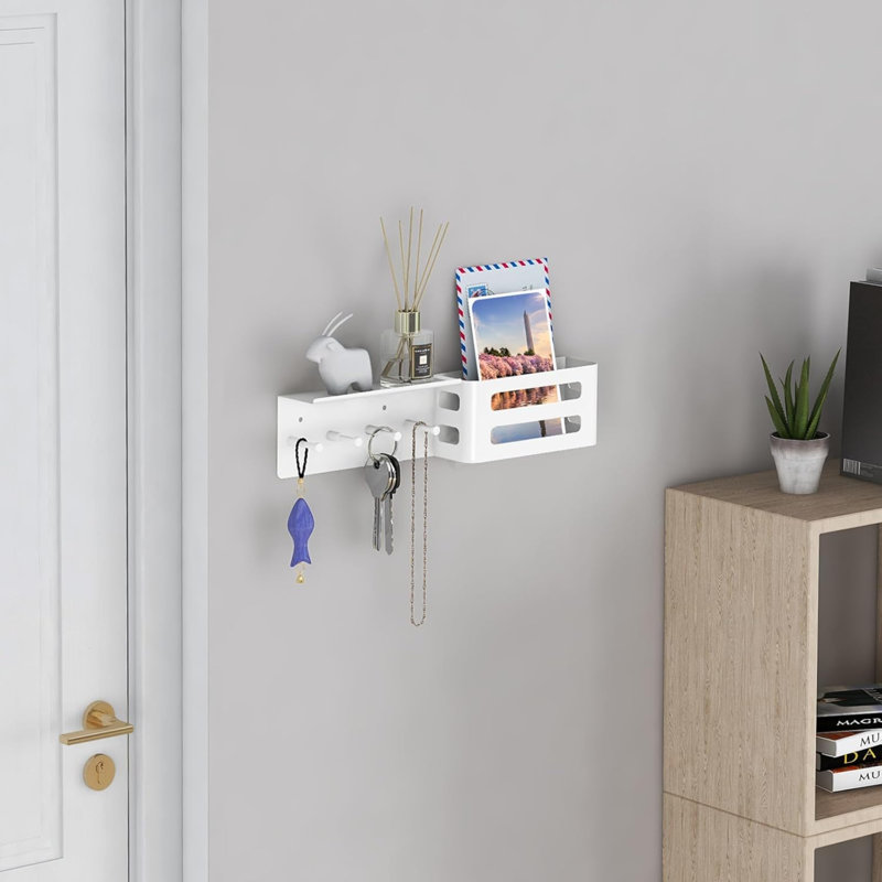 Hall Stainless Steel Wall Organizer, White