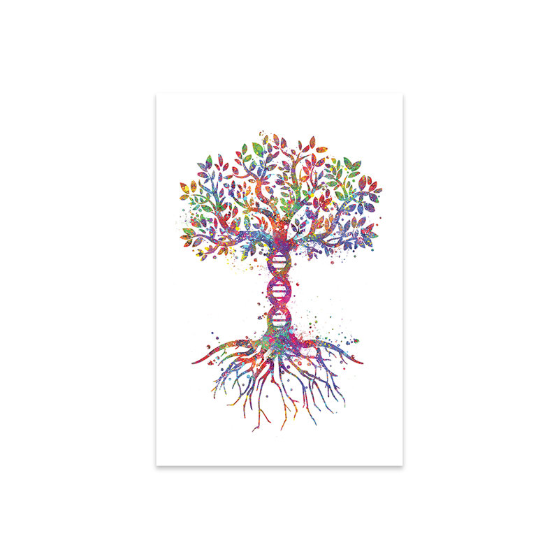 DNA Tree Print On Acrylic Glass, 24" H x 16" W x 0.25" D