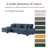 Milbrey 3-Piece Corduroy Modular Sectional with Loose Back-648319927-640565354