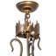 Luminaire suspendu en cuivre antique à 4 lumières Janaira