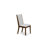 3 Piece Kitchen Table & Chairs Set consists of a Rectangular Dining Room Table and 2 upholstered Parsons chairs, Antique Walnut-1871385197