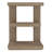 Ashal 24" High Coastal Chairside Table in Beige with Two Shelves