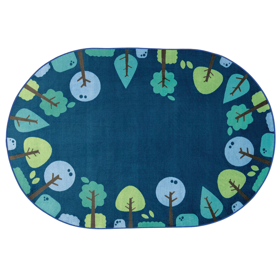 Tranquil Trees KIDSoft Tufted Blue Area Rug Carpets for Kids Rug 