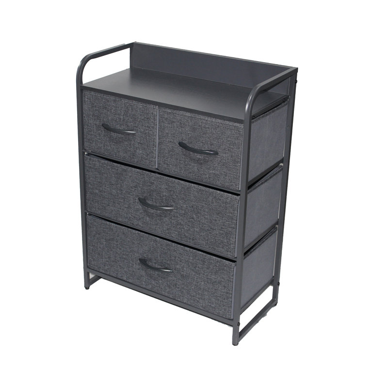 Commode de rangement 4 tiroirs nola Lossett, Gris