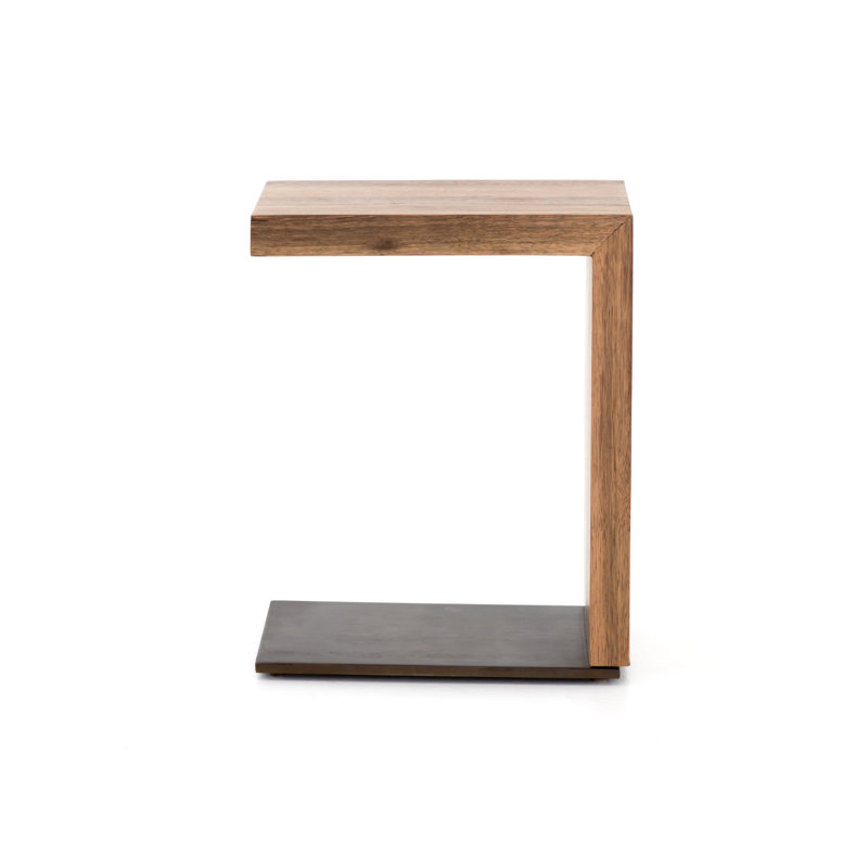 Hudson Solid Wood End Table, Natural Yukas