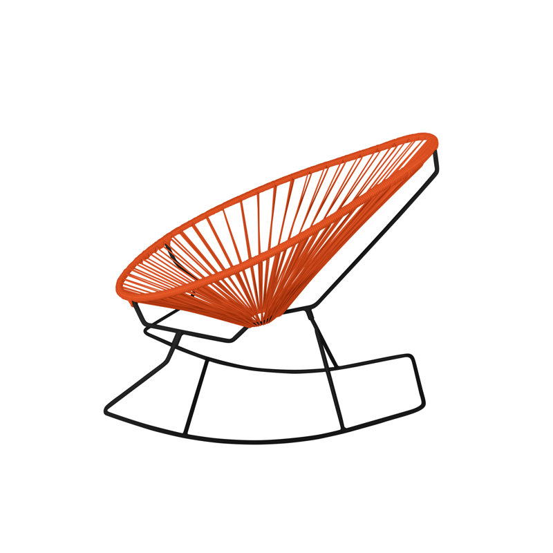 Rocking Chair, Black, Orange