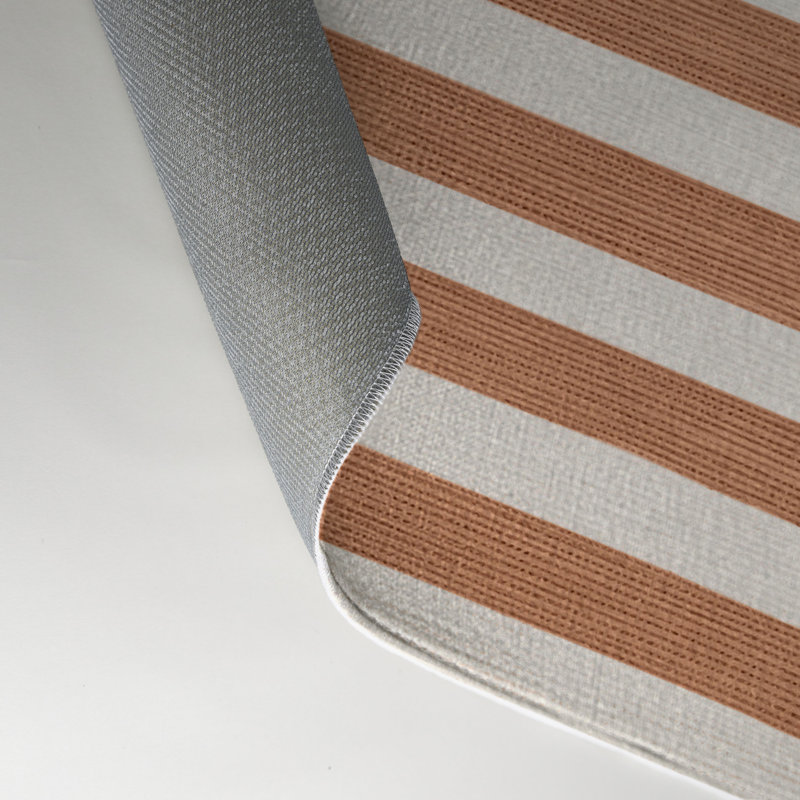 HorizontalStripes Beige Indoor and Outdoor Area Rug, Rectangle 9' x 12'