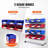 Plastic Storage Bin, (11-Inch X 11-Inch X 5-Inch), Hanging Stackable Storage Organizer Bin, Blue/Red, 6-Pack, Heavy Duty Stacking Containers For Closet, Kitchen, Office, Or Pantry Organization