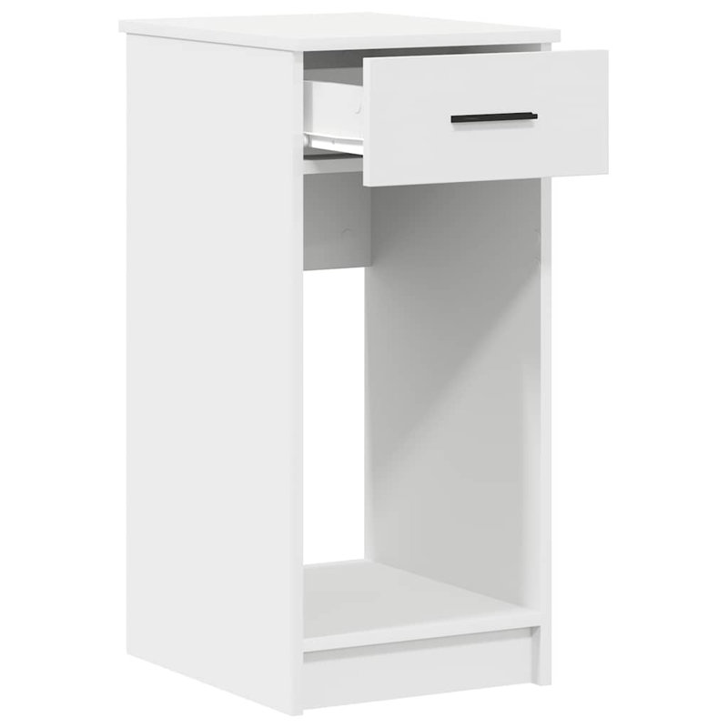 Brezina Manufactured Wood Computer Tower Stand, White