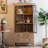 Classic Do Old Solid Wood Iron Bookcase