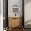 Meuble-lavabo 36 po en céramique blanche avec portes à fermeture en douceur-158652507