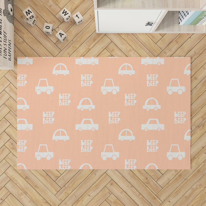 Beep Kids Play Mat, Peach, Rectangle 2' x 3'