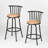 Klyne Swivel Upholstered Suede Adjustable Height Counter Stool with Steel Frame-279382508