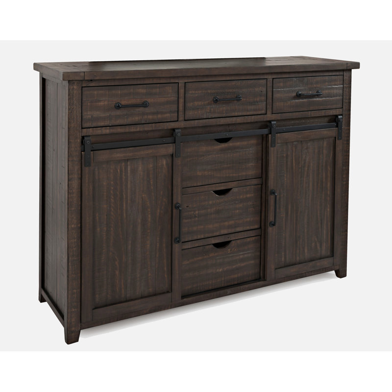 Commode combinée 6 tiroirs Fairford, Brun bois de grange