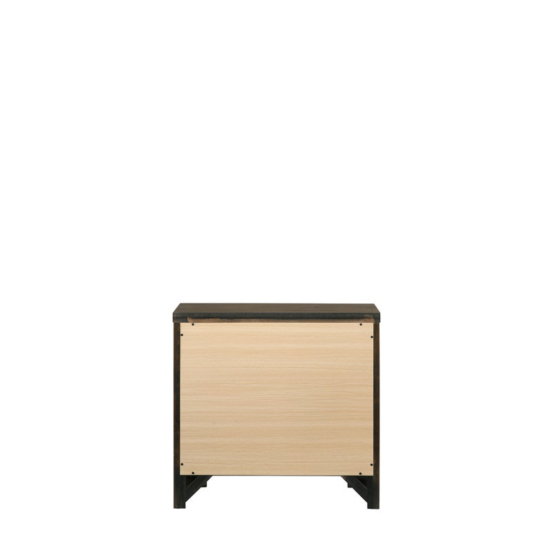 Élégante table de chevet en chêne avec un intérieur spacieux - Pour l'organisation de la chambre à coucher, la finition élégante rehausse l'ambiance de la chambre