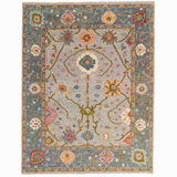 Elan Hand Knotted Wool Oriental Area Rug in Blue