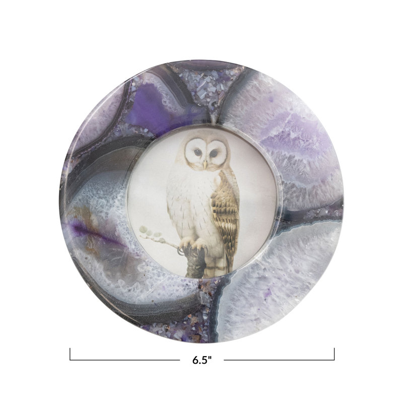 Round Agate Photo Frame