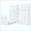 Armoire-lit escamotable avec garde-robe et tablettes de rangement Murphy, tablettes à DEL à 5 niveaux, armoires suspendues-131124978