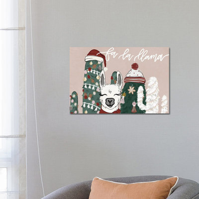 Fa La Lllama by Katie Bryant - Wrapped Canvas Painting