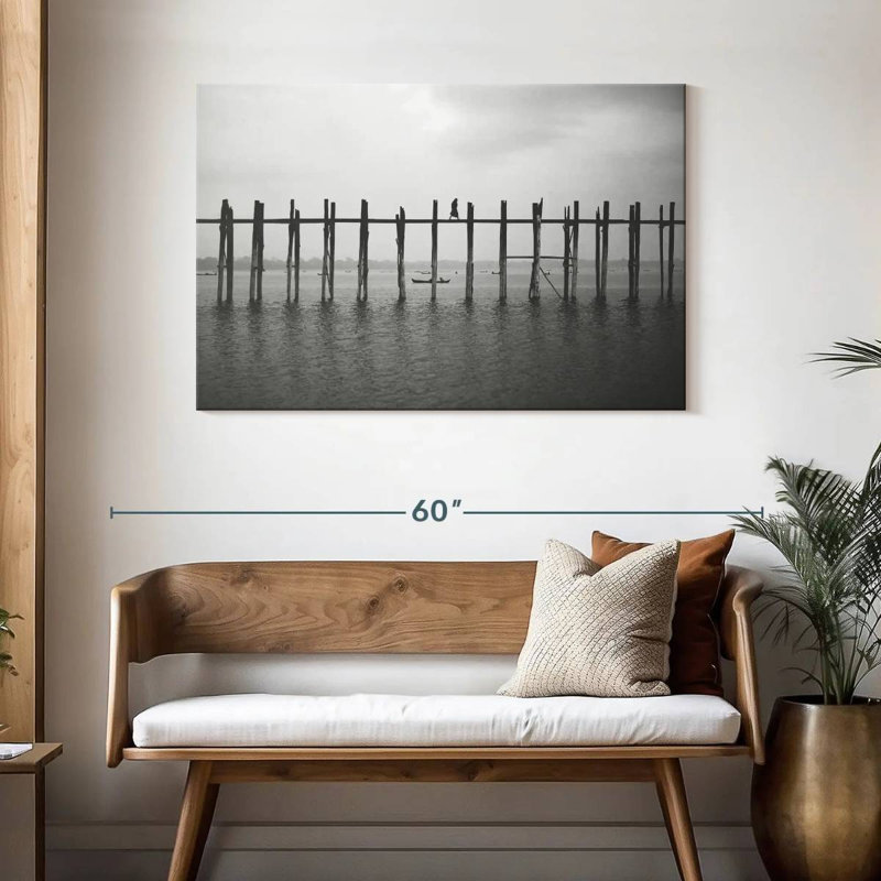 Lilie Crossing U Bein Bridge, H 30 po x l 45 po