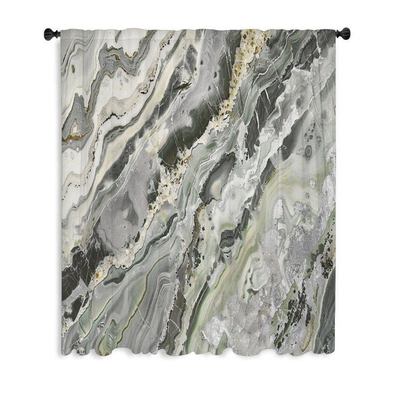 Rideau transparent en polyester Mekah, L 50 po x L 96 po