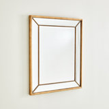 Gilded Roped Rectangle Beveled Mirror