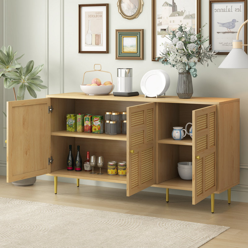 Eddyson 57'' Console Table, Burly Wood