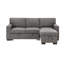 Canapé-lit modulaire réversible en tissu gris foncé de 86,5 po avec table de rangement Estelle Estelle, 2 porte-gobelets et 2 ports USB-1453218638