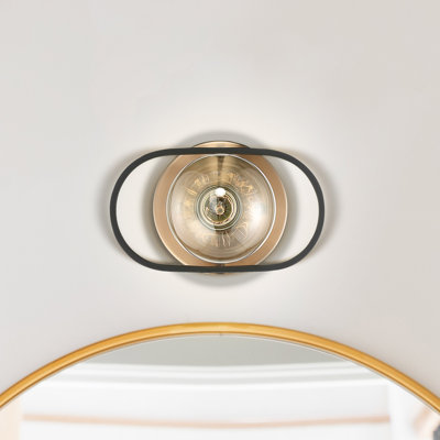 Plafonnier encastré en laiton brossé à 1 lumière à intensité variable Brielle