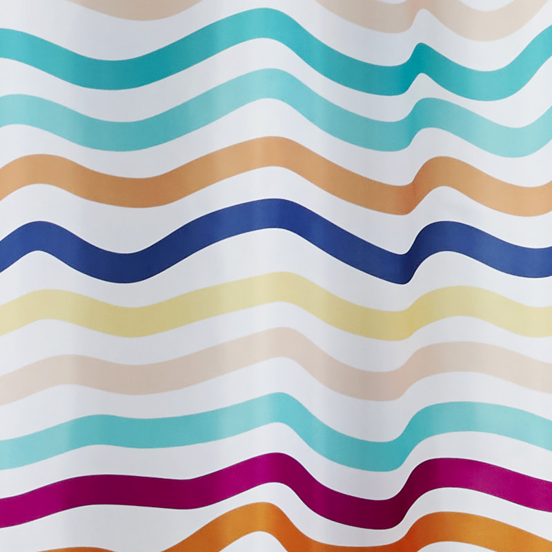 Making Waves Geometric Shower Curtain