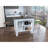 Kitchen Island, Kitchen Table 35" H, Four Legs, Three Open Storage  Shelves