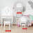 Kids Vanity, Vanity Set With Mirror And Stool-2143631314