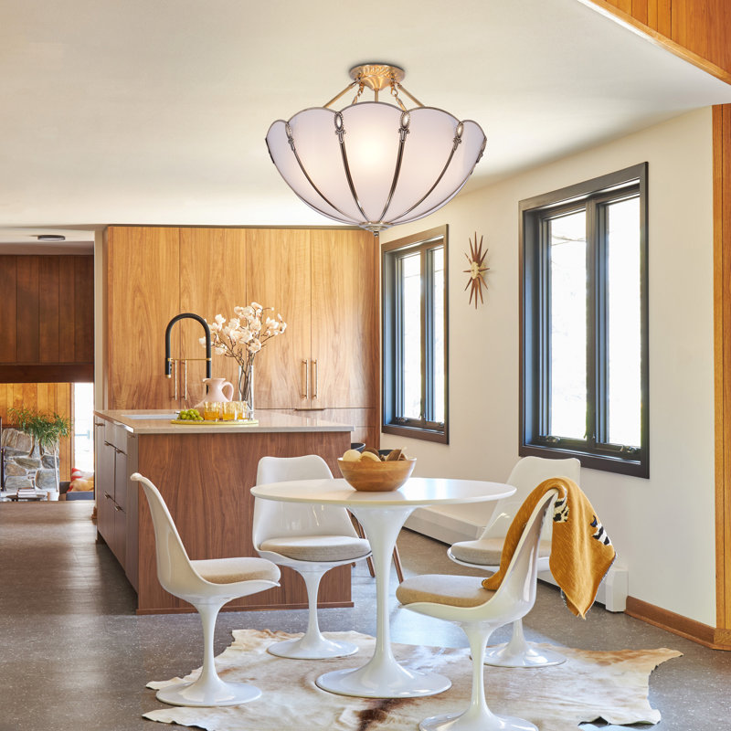 4-light Dimmable Bowl Chandelier