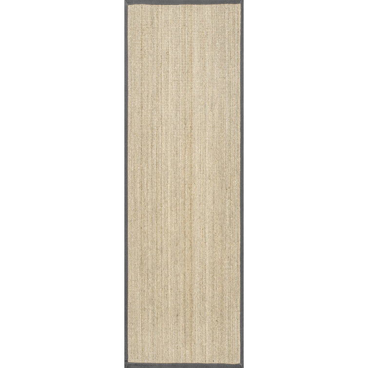 Stephanne Farmhouse Seagrass Natural/Dark Gray Area Rug