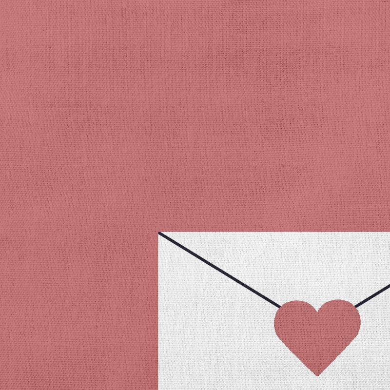 Coussin décoratif décoratif avec lettre Love Love, 16 po x 16 po, Corail