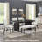 Rebeca Contemporary Upholstered Dining Bench, Gray
