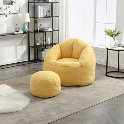 Fauteuil demi-tonneau avec repose-pieds 37,4 po Eryn