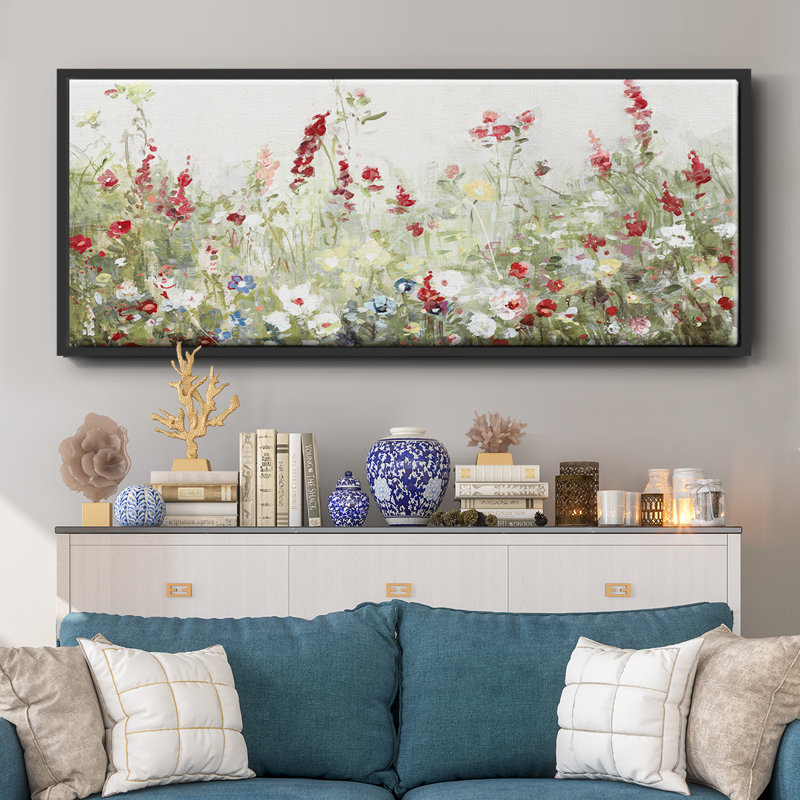 Sweet Spring Meadow - toile encadrée, H 20 po x l 50 po