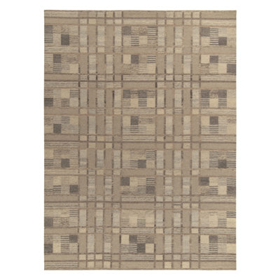 Scandinavian Wool Geometric Area Rug