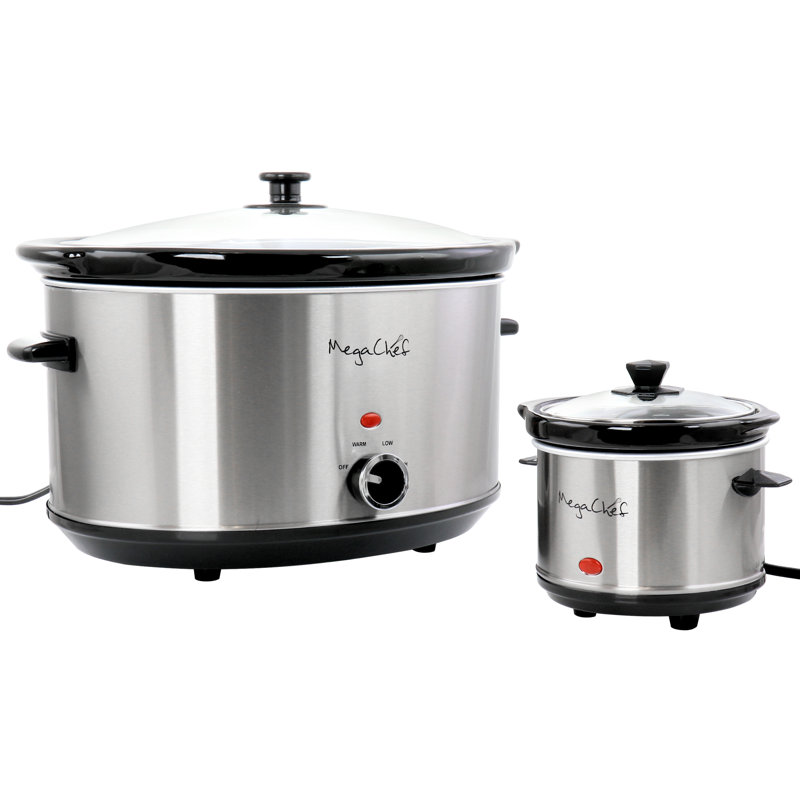 Mijoteuse MegaChef 8 litres avec mini réchaud 0,6 litre