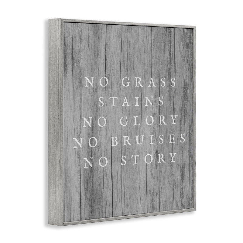«No Grass Stains No Glory», estampe numérique par Daphne Polselli, H 20 po x l 16 po, Giclée encadrée noir minuit