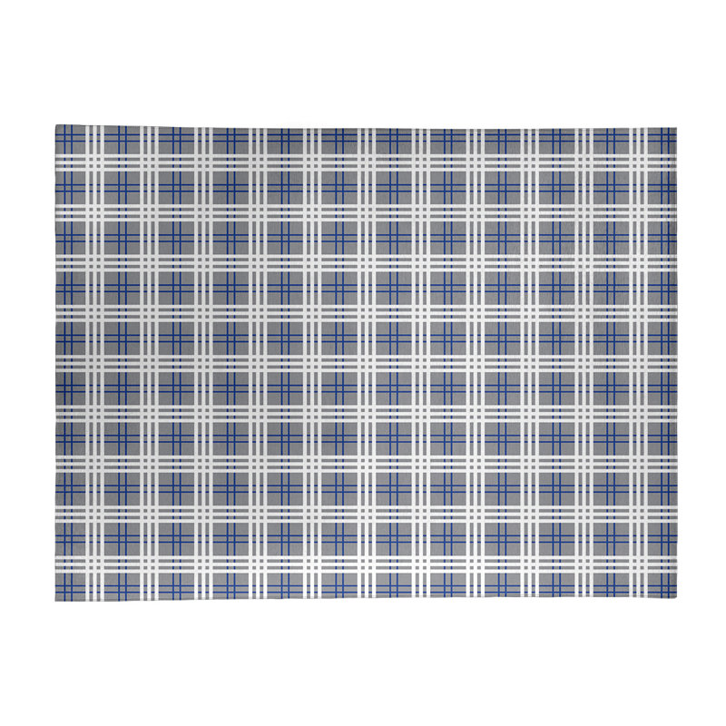 Tapis à carreaux gris, Rectangle 9 pi x 12 pi