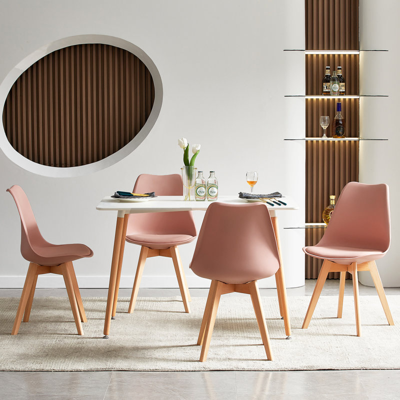 Nero Upholstered Dining Chair, Pink