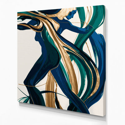 Abstract Figurative 31 Gray Canvas Wall Art