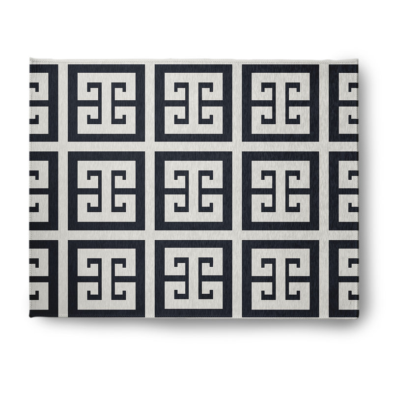 Tapis noir / blanc Subline, Rectangle 8 pi x 10 pi