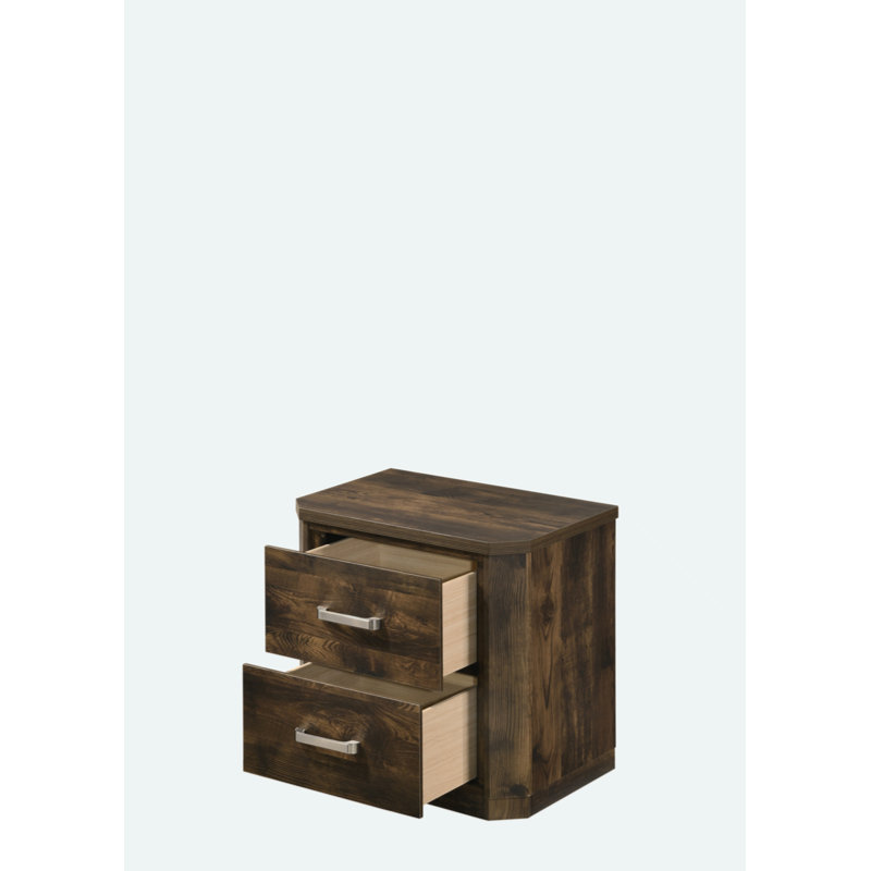 Elettra Rustic Walnut Finish Nightstand