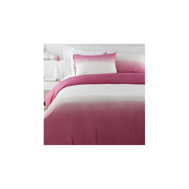 Zenon Modern & Contemporary Cotton Abstract Duvet Cover, Pink, King